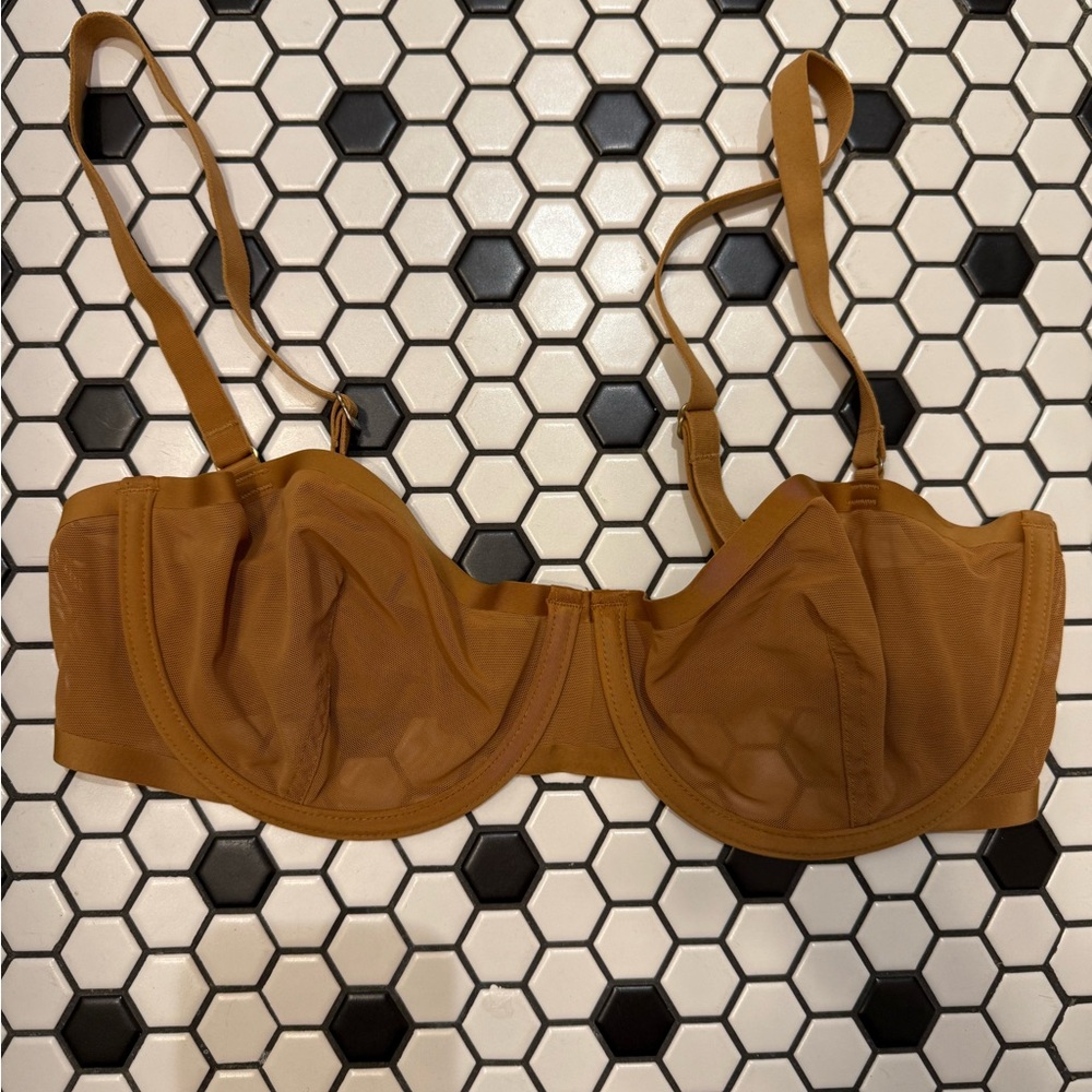 CUUP Tan Balconette Bra with Adjustable Straps